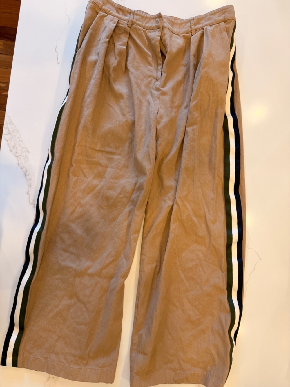 Anthropologie Maeve striped pleated pants - Picture 2 of 5